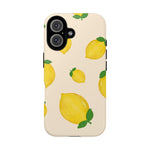 Lemon Print Phone Case, Vibrant Lemon Design, Cute Citrus Case, Gift for Fruit Lovers, Summer Vibe Accessories