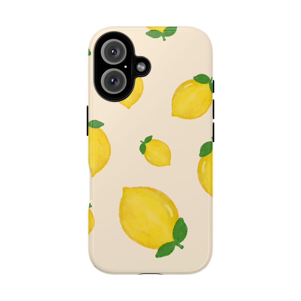 Lemon Print Phone Case, Vibrant Lemon Design, Cute Citrus Case, Gift for Fruit Lovers, Summer Vibe Accessories