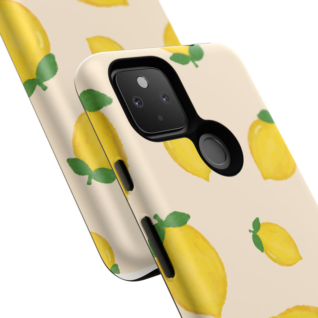 Lemon Print Phone Case, Vibrant Lemon Design, Cute Citrus Case, Gift for Fruit Lovers, Summer Vibe Accessories