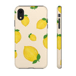 Lemon Print Phone Case, Vibrant Lemon Design, Cute Citrus Case, Gift for Fruit Lovers, Summer Vibe Accessories