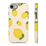 Lemon Print Phone Case, Vibrant Lemon Design, Cute Citrus Case, Gift for Fruit Lovers, Summer Vibe Accessories