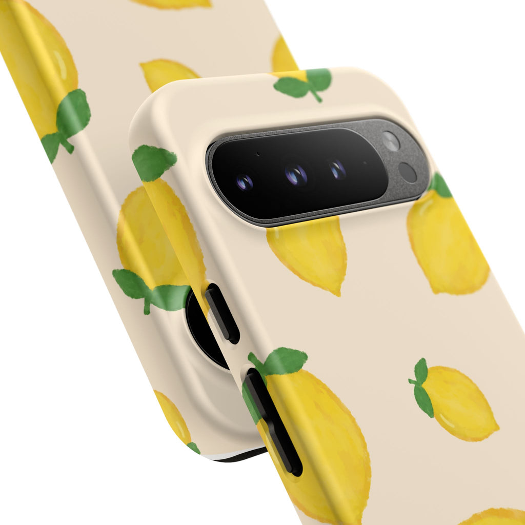Lemon Print Phone Case, Vibrant Lemon Design, Cute Citrus Case, Gift for Fruit Lovers, Summer Vibe Accessories