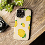 Lemon Print Phone Case, Vibrant Lemon Design, Cute Citrus Case, Gift for Fruit Lovers, Summer Vibe Accessories