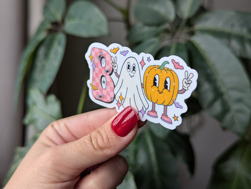 Boo Halloween Vinyl Sticker