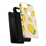 Lemon Print Phone Case, Vibrant Lemon Design, Cute Citrus Case, Gift for Fruit Lovers, Summer Vibe Accessories