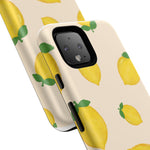 Lemon Print Phone Case, Vibrant Lemon Design, Cute Citrus Case, Gift for Fruit Lovers, Summer Vibe Accessories