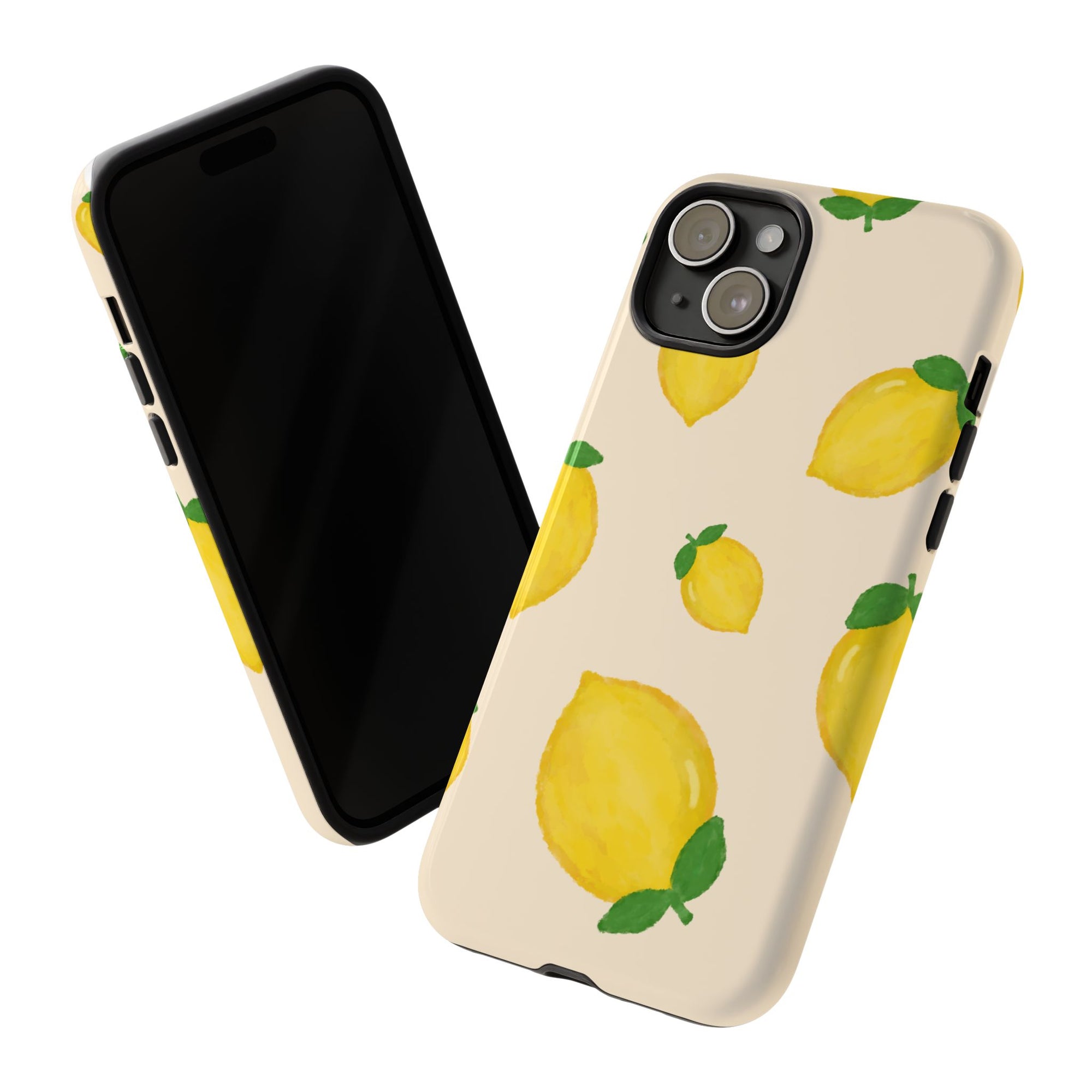 Lemon Print Phone Case, Vibrant Lemon Design, Cute Citrus Case, Gift for Fruit Lovers, Summer Vibe Accessories