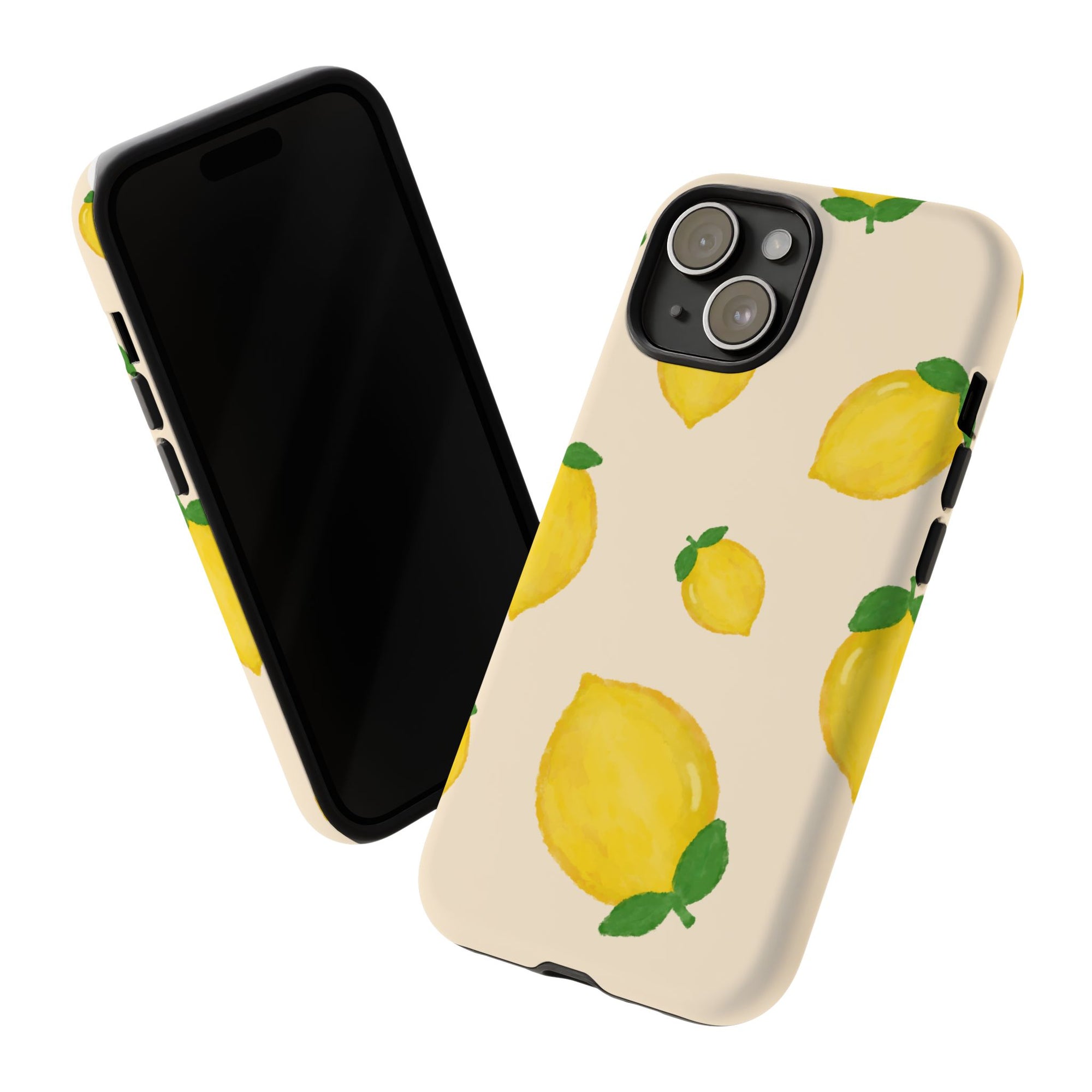Lemon Print Phone Case, Vibrant Lemon Design, Cute Citrus Case, Gift for Fruit Lovers, Summer Vibe Accessories