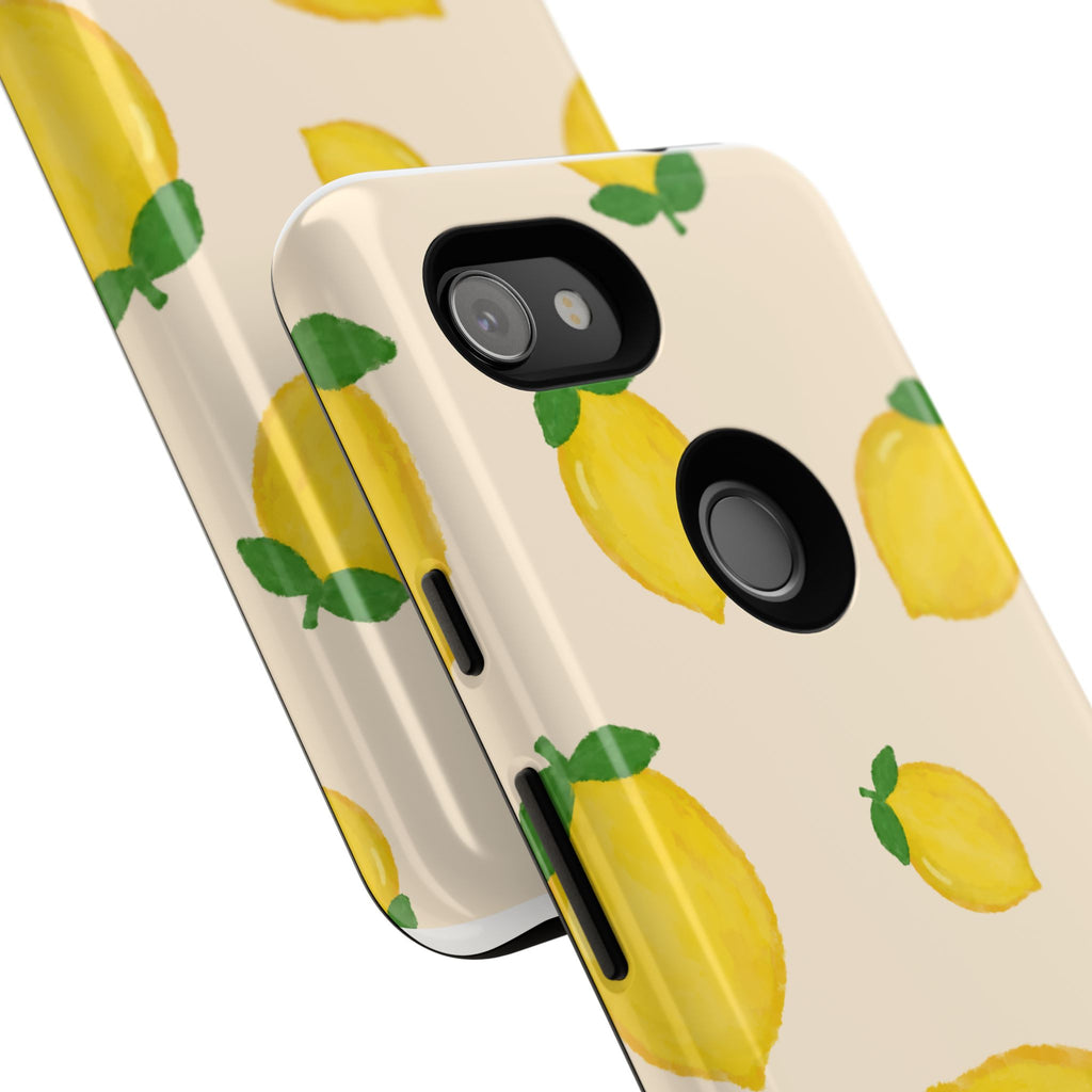 Lemon Print Phone Case, Vibrant Lemon Design, Cute Citrus Case, Gift for Fruit Lovers, Summer Vibe Accessories