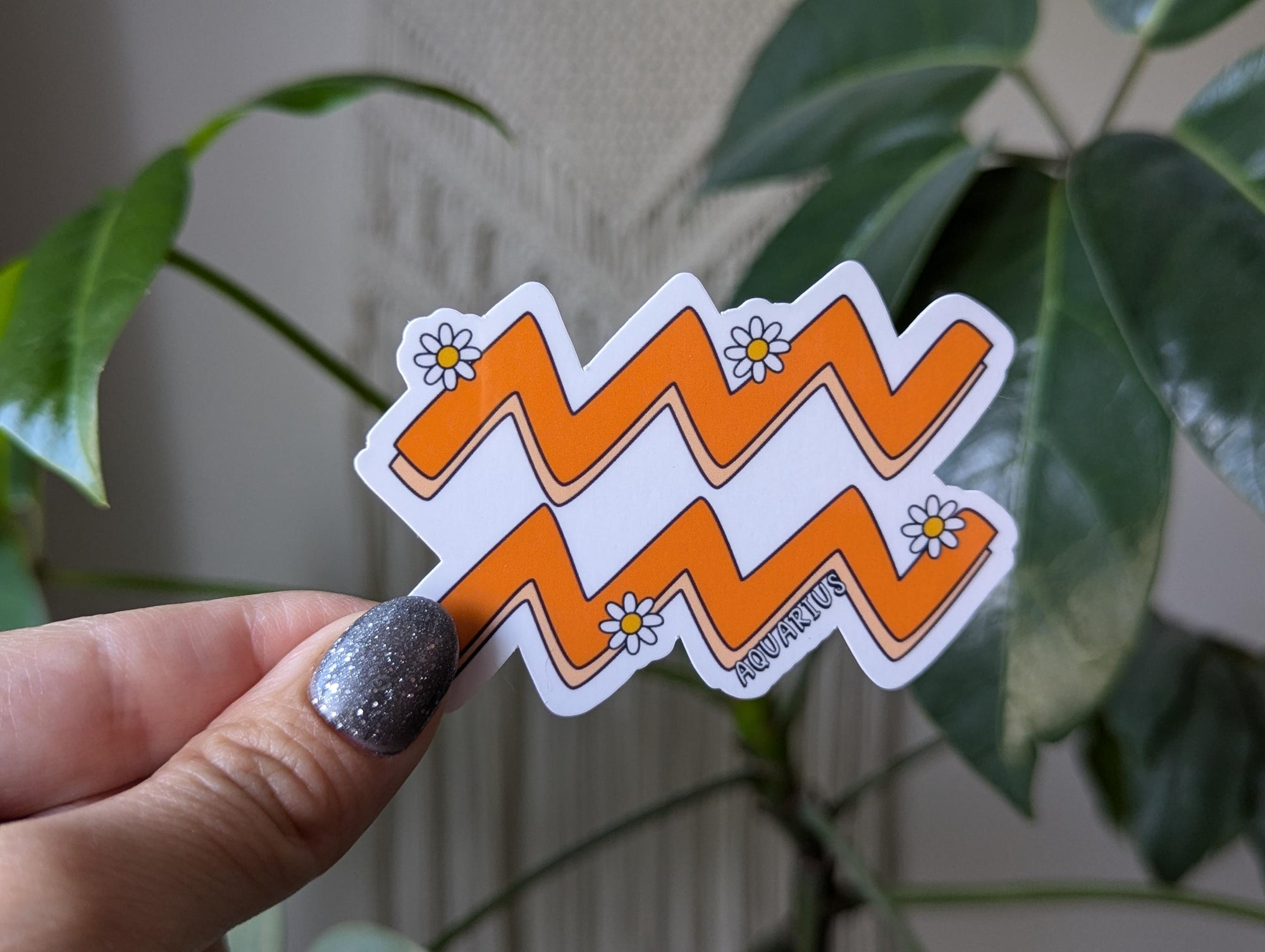 Aquarius Astrology Vinyl Sticker