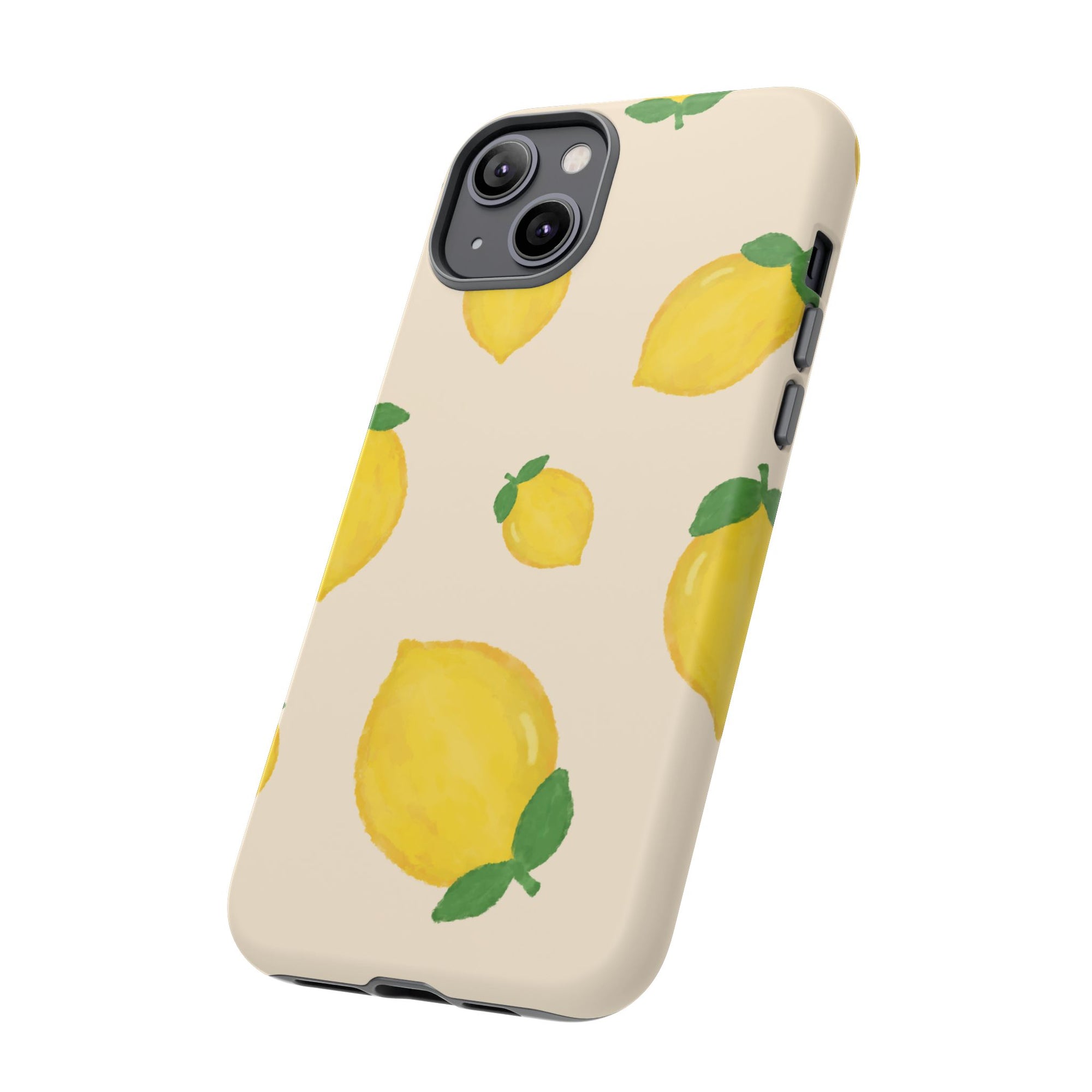 Lemon Print Phone Case, Vibrant Lemon Design, Cute Citrus Case, Gift for Fruit Lovers, Summer Vibe Accessories