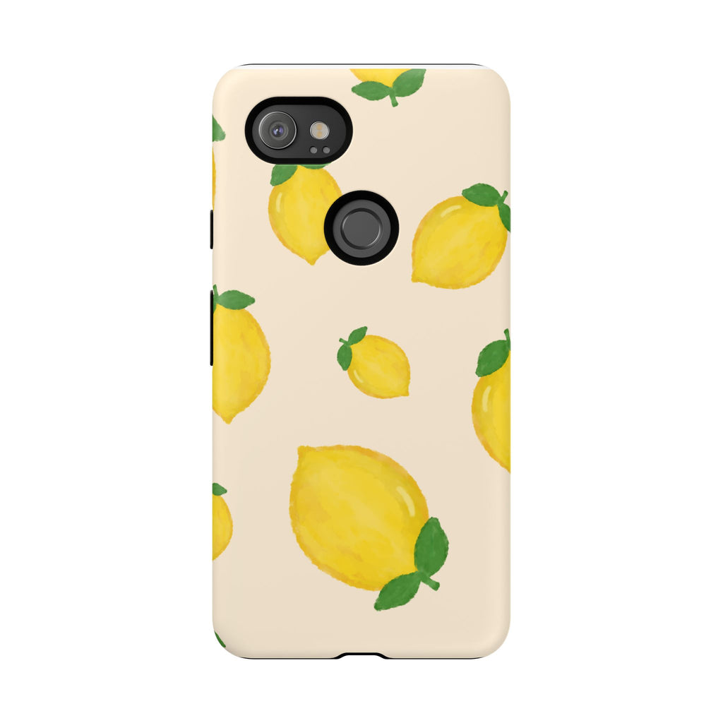 Lemon Print Phone Case, Vibrant Lemon Design, Cute Citrus Case, Gift for Fruit Lovers, Summer Vibe Accessories