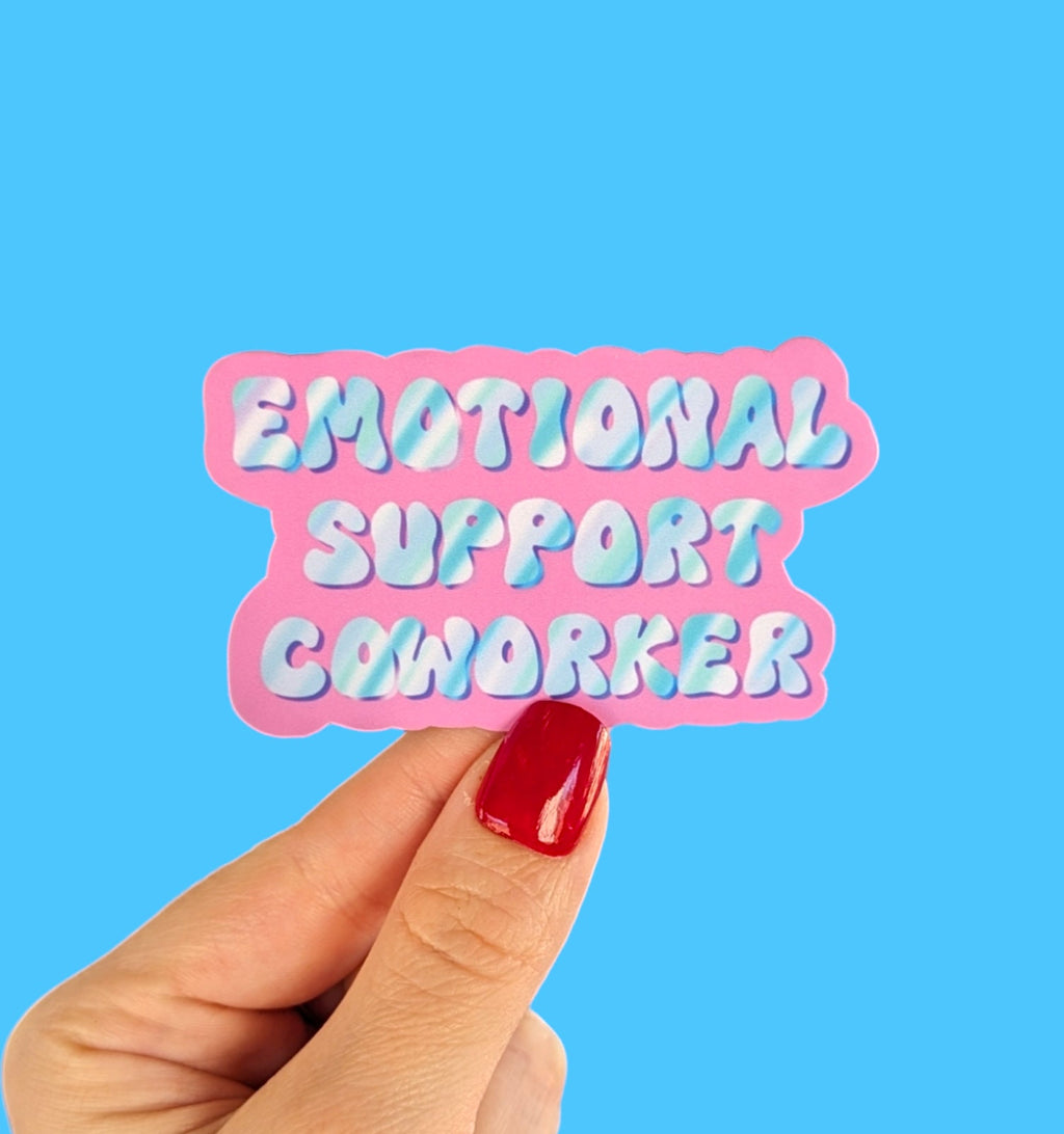 Emotional Support Coworker Vinyl Sticker