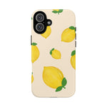 Lemon Print Phone Case, Vibrant Lemon Design, Cute Citrus Case, Gift for Fruit Lovers, Summer Vibe Accessories