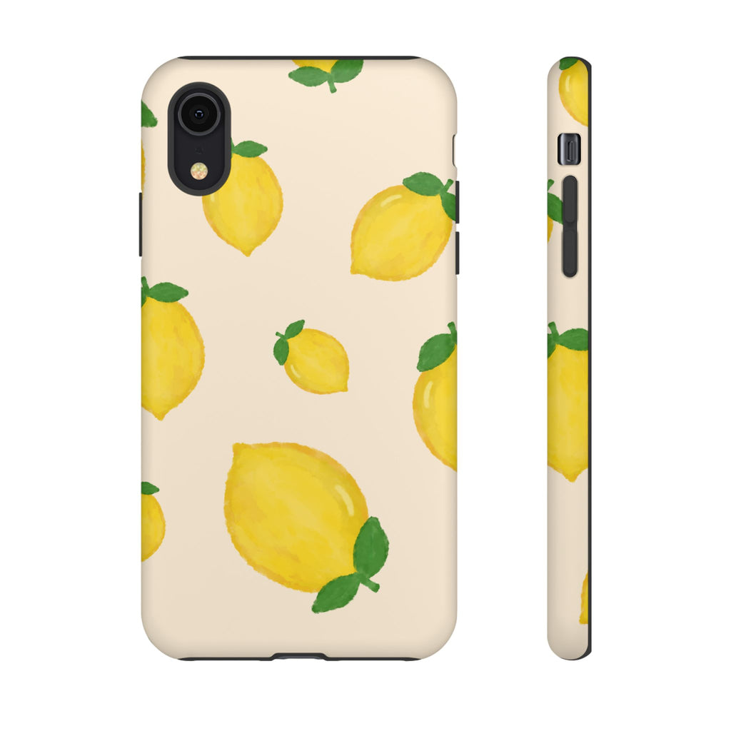 Lemon Print Phone Case, Vibrant Lemon Design, Cute Citrus Case, Gift for Fruit Lovers, Summer Vibe Accessories