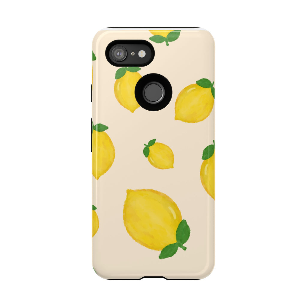 Lemon Print Phone Case, Vibrant Lemon Design, Cute Citrus Case, Gift for Fruit Lovers, Summer Vibe Accessories