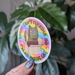 Can't go I'm an inside cat, funny introvert stickers for water bottle, anti social sticker for laptop, mental health sticker, cat lover gift