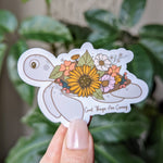 Good Thing Are Coming Floral Turtle Vinyl Sticker