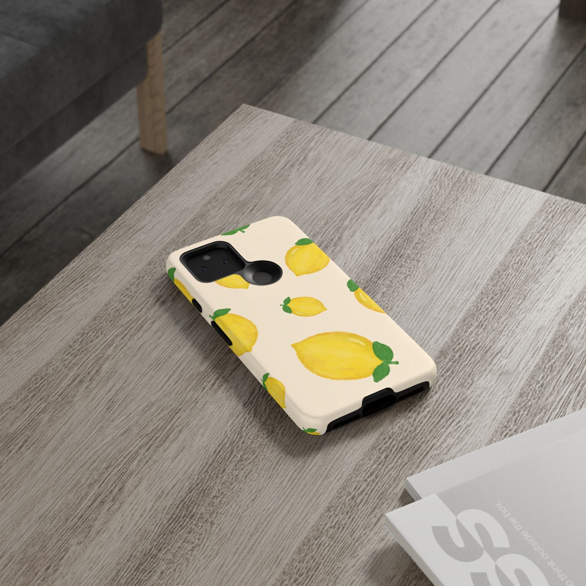 Lemon Print Phone Case, Vibrant Lemon Design, Cute Citrus Case, Gift for Fruit Lovers, Summer Vibe Accessories