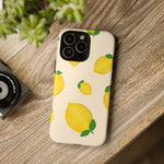Lemon Print Phone Case, Vibrant Lemon Design, Cute Citrus Case, Gift for Fruit Lovers, Summer Vibe Accessories