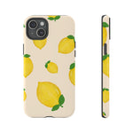 Lemon Print Phone Case, Vibrant Lemon Design, Cute Citrus Case, Gift for Fruit Lovers, Summer Vibe Accessories