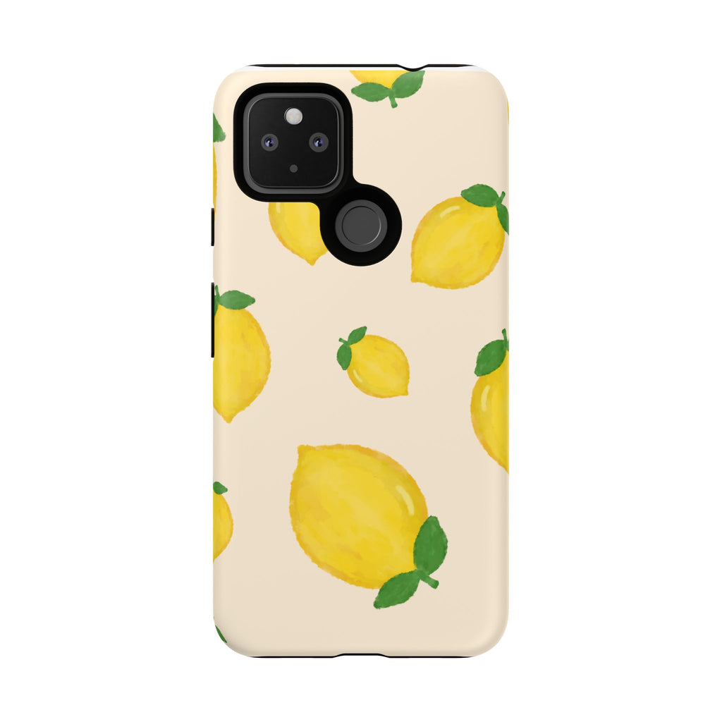 Lemon Print Phone Case, Vibrant Lemon Design, Cute Citrus Case, Gift for Fruit Lovers, Summer Vibe Accessories