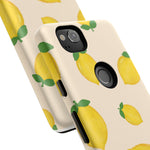 Lemon Print Phone Case, Vibrant Lemon Design, Cute Citrus Case, Gift for Fruit Lovers, Summer Vibe Accessories