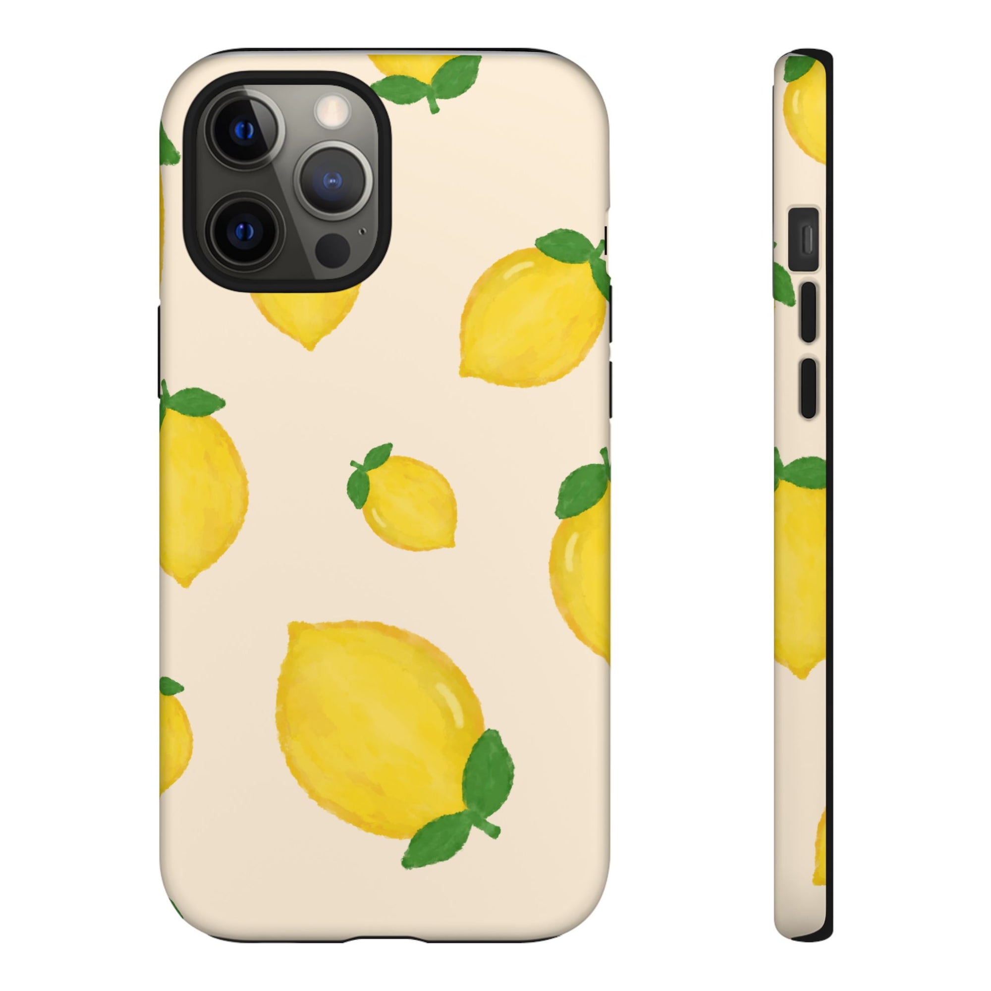 Lemon Print Phone Case, Vibrant Lemon Design, Cute Citrus Case, Gift for Fruit Lovers, Summer Vibe Accessories