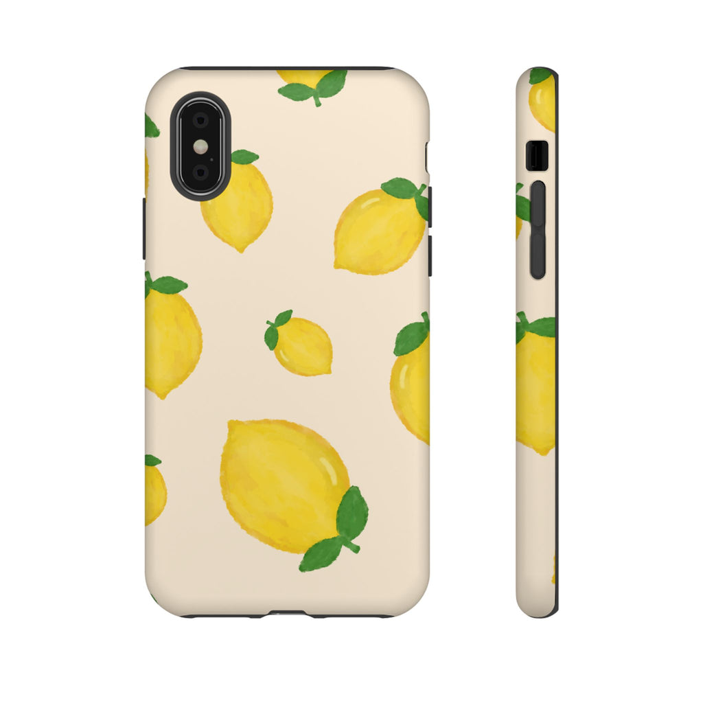 Lemon Print Phone Case, Vibrant Lemon Design, Cute Citrus Case, Gift for Fruit Lovers, Summer Vibe Accessories