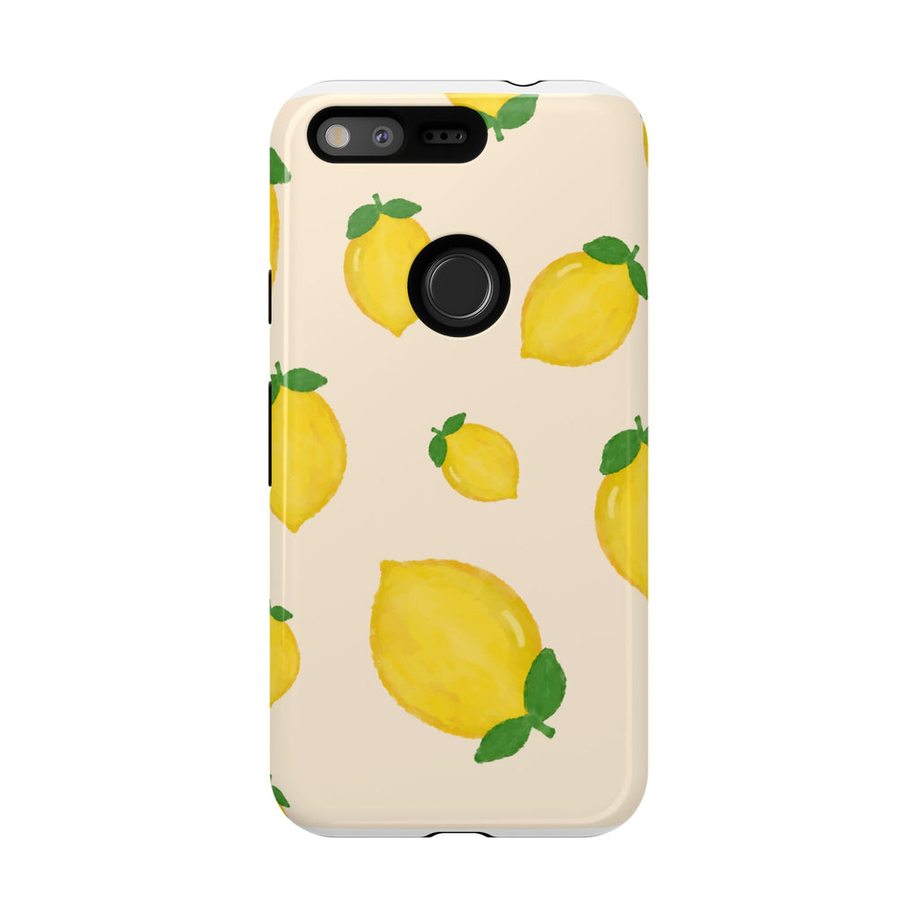 Lemon Print Phone Case, Vibrant Lemon Design, Cute Citrus Case, Gift for Fruit Lovers, Summer Vibe Accessories