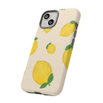 Lemon Print Phone Case, Vibrant Lemon Design, Cute Citrus Case, Gift for Fruit Lovers, Summer Vibe Accessories