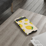Lemon Print Phone Case, Vibrant Lemon Design, Cute Citrus Case, Gift for Fruit Lovers, Summer Vibe Accessories
