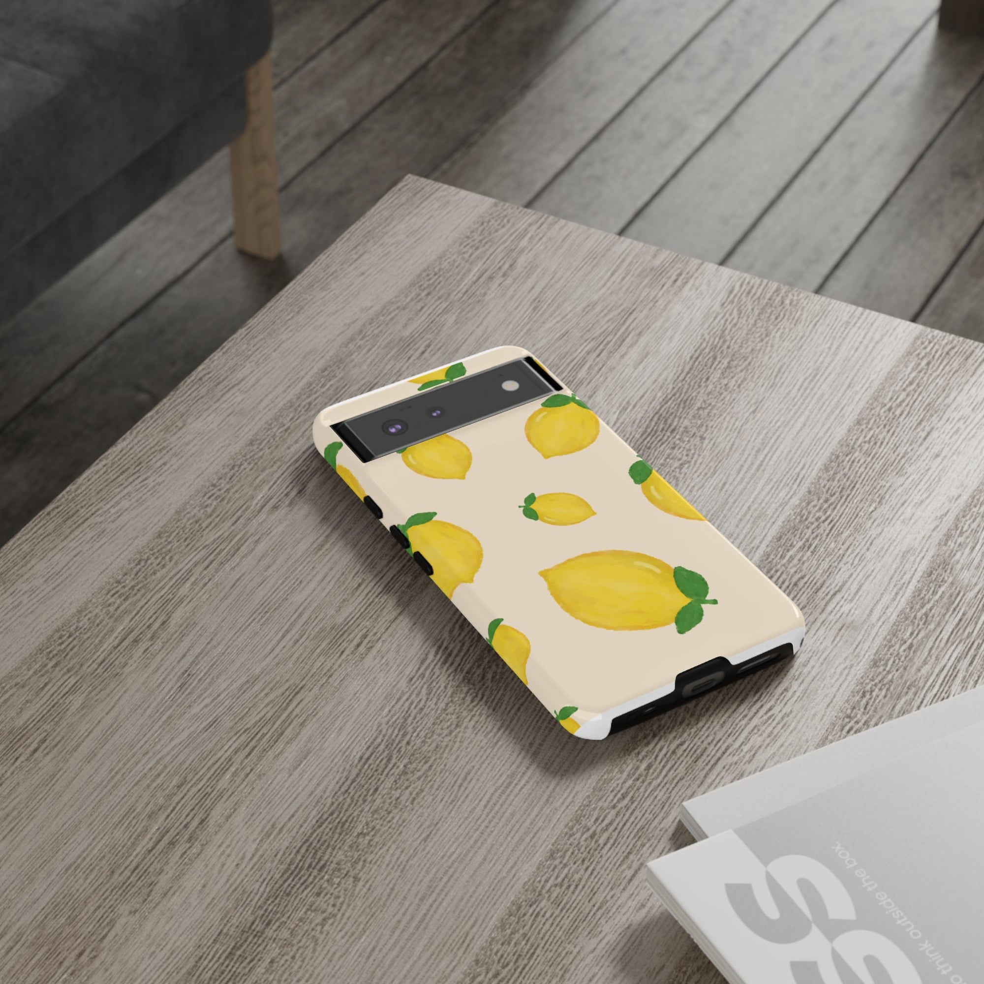 Lemon Print Phone Case, Vibrant Lemon Design, Cute Citrus Case, Gift for Fruit Lovers, Summer Vibe Accessories