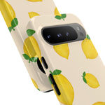 Lemon Print Phone Case, Vibrant Lemon Design, Cute Citrus Case, Gift for Fruit Lovers, Summer Vibe Accessories