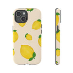 Lemon Print Phone Case, Vibrant Lemon Design, Cute Citrus Case, Gift for Fruit Lovers, Summer Vibe Accessories