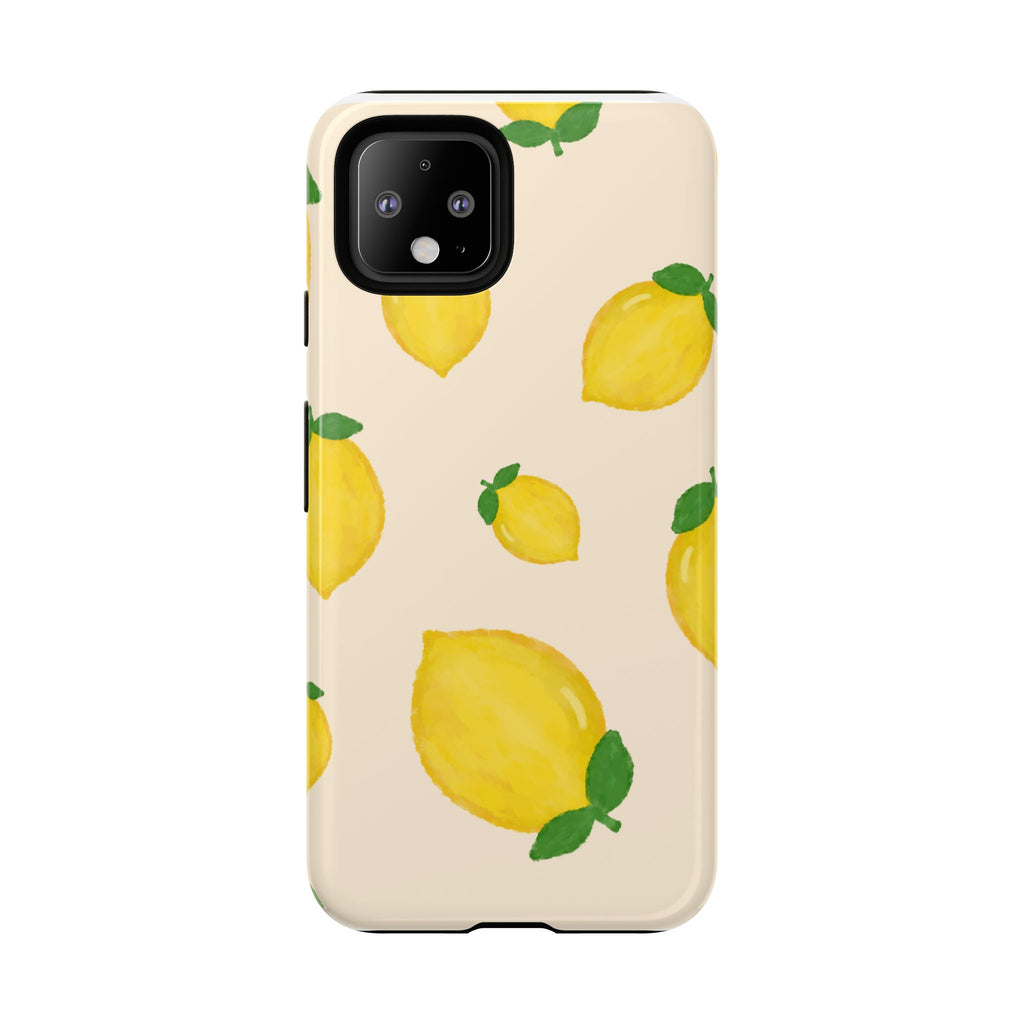 Lemon Print Phone Case, Vibrant Lemon Design, Cute Citrus Case, Gift for Fruit Lovers, Summer Vibe Accessories