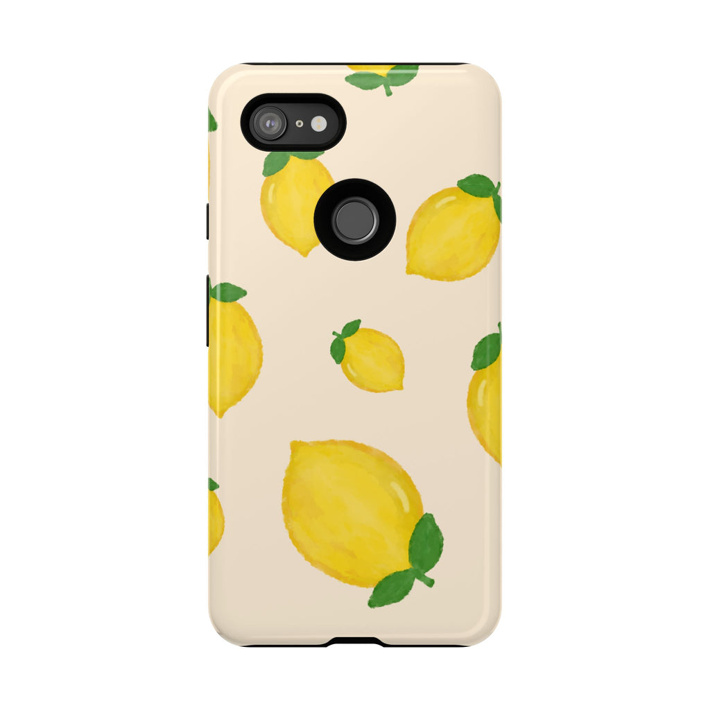 Lemon Print Phone Case, Vibrant Lemon Design, Cute Citrus Case, Gift for Fruit Lovers, Summer Vibe Accessories