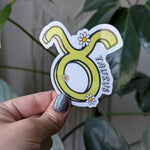 Taurus sticker for kindle, astrology stickers for water bottle, zodiac sign sticker, horoscope, witchy gifts for her, metaphysical gifts