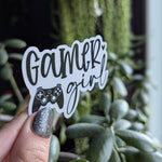Gamer girl sticker for laptop, video game stickers for journal, gamer gifts for women, gamer girl accessories, small gift for game couples