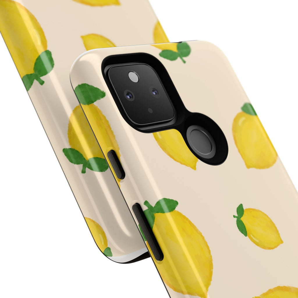 Lemon Print Phone Case, Vibrant Lemon Design, Cute Citrus Case, Gift for Fruit Lovers, Summer Vibe Accessories