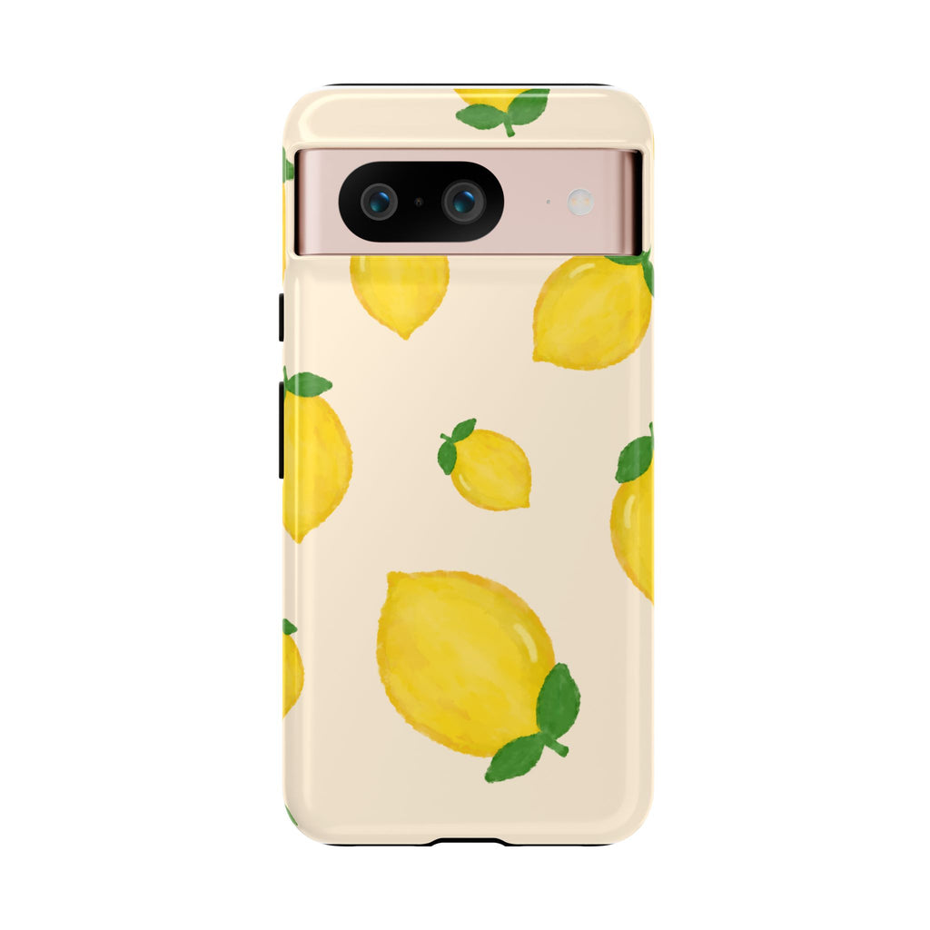 Lemon Print Phone Case, Vibrant Lemon Design, Cute Citrus Case, Gift for Fruit Lovers, Summer Vibe Accessories