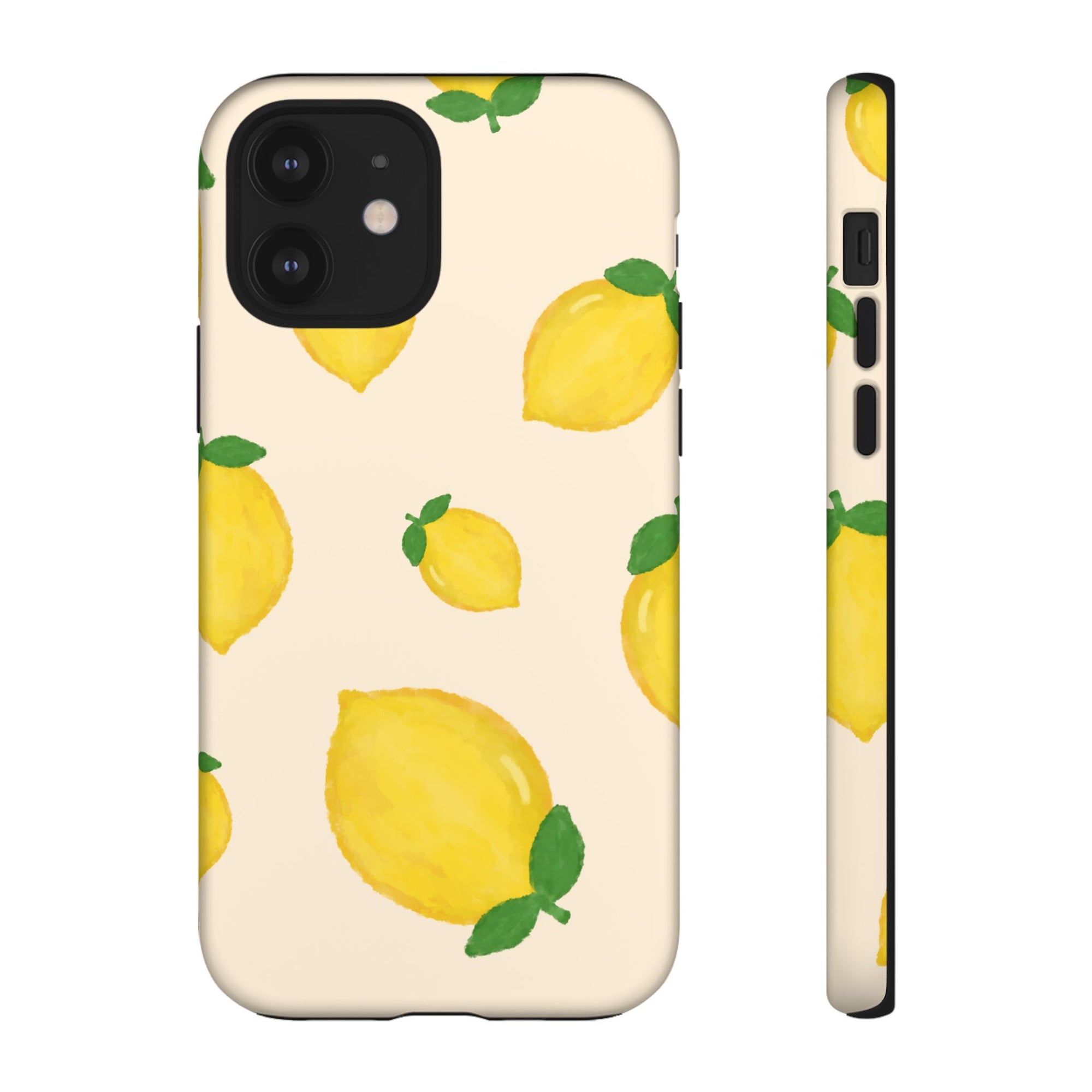 Lemon Print Phone Case, Vibrant Lemon Design, Cute Citrus Case, Gift for Fruit Lovers, Summer Vibe Accessories