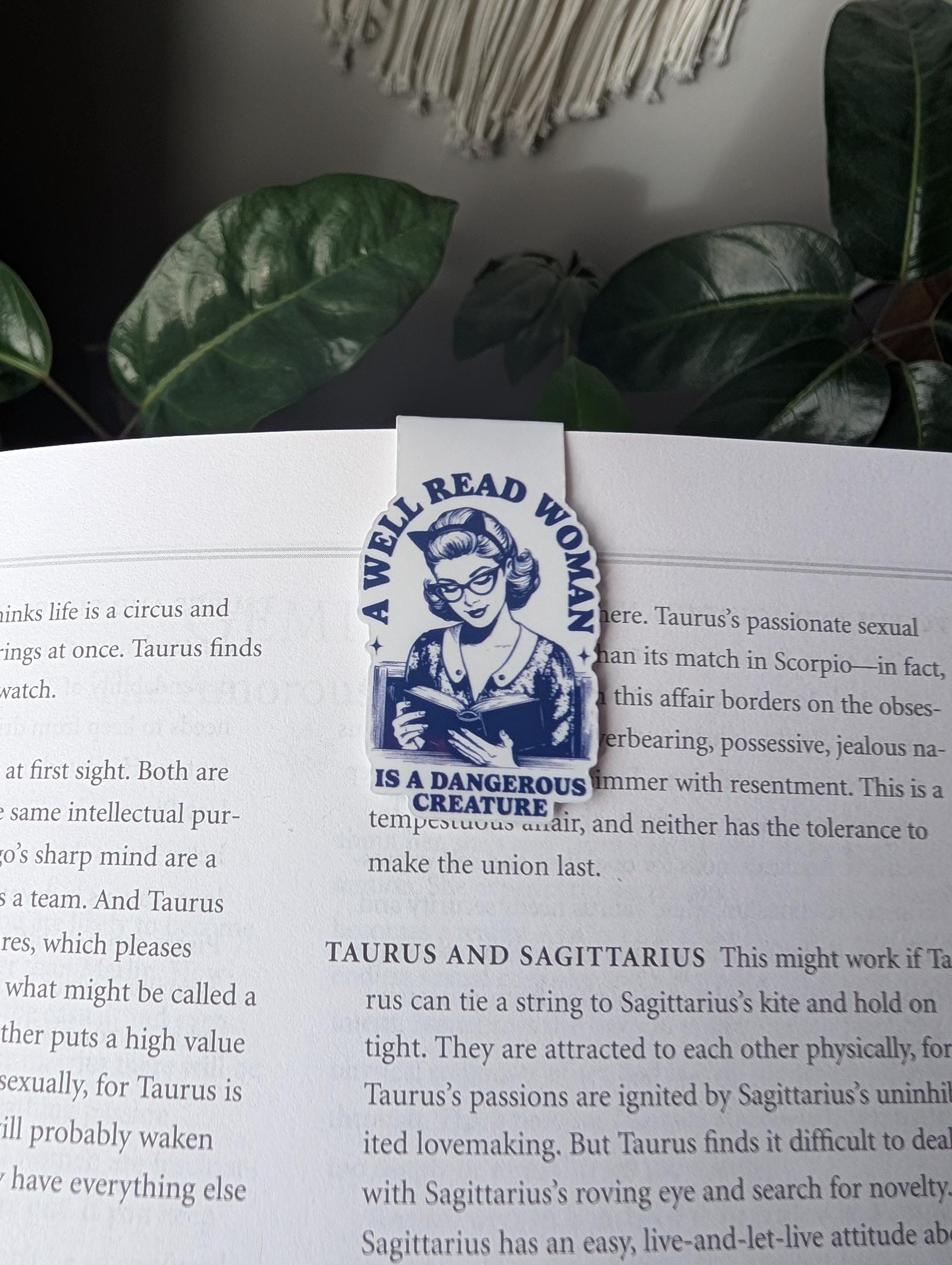 A Well Read Woman Is A Dangerous Creature Magnetic Bookmark