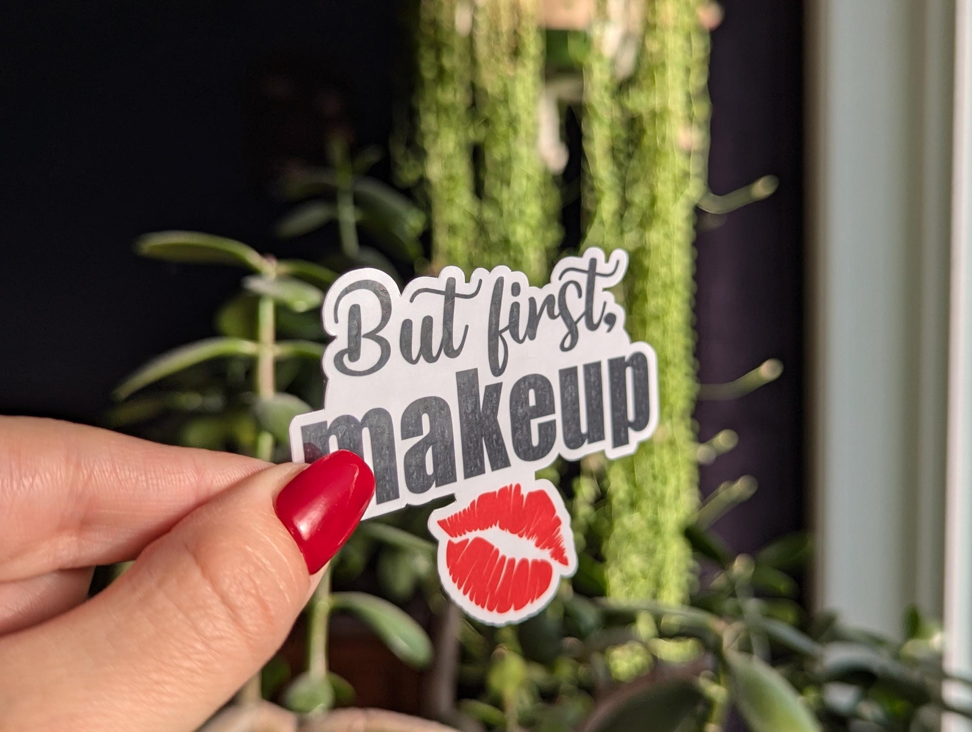 But First Makeup Vinyl Sticker