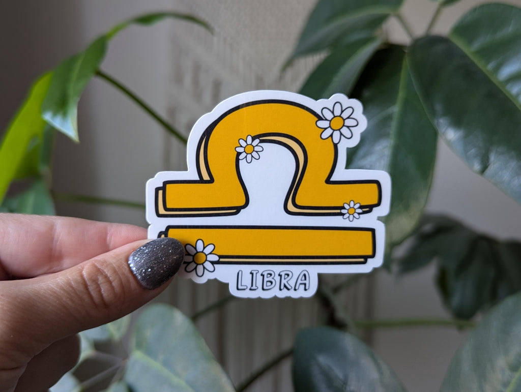 Libra sticker for kindle, astrology stickers for water bottle, zodiac sign sticker, horoscope, witchy gifts for her, metaphysical gifts