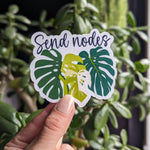 Send nodes, plant lover stickers for water bottle, plant girly things, plant gifts for women, plant merch, monstera gifts for best friend