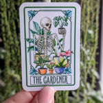 The gardener sticker, tarot card sticker, water bottle sticker, gift for gardener, plant lover gift, laptop stickers, outdoor garden art
