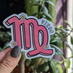 Virgo sticker for kindle, astrology stickers for water bottle, zodiac sign sticker, horoscope, witchy gifts for her, metaphysical gifts