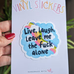 live laugh sticker for water bottle, healthy boundaries, mental health stickers for hydroflask funny, rainbow stickers for kindle, cute gift
