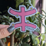 Pisces sticker for kindle, astrology stickers for water bottle, zodiac sign sticker, horoscope, witchy gifts for her, metaphysical gifts
